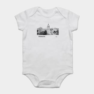 Indiana State USA Baby Bodysuit